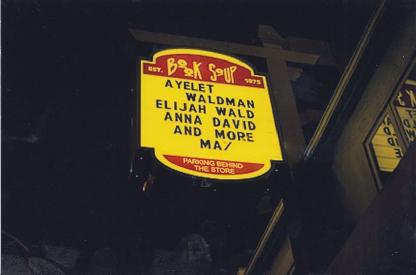I almost fainted when I drove by Book Soup and saw my name on the marquee