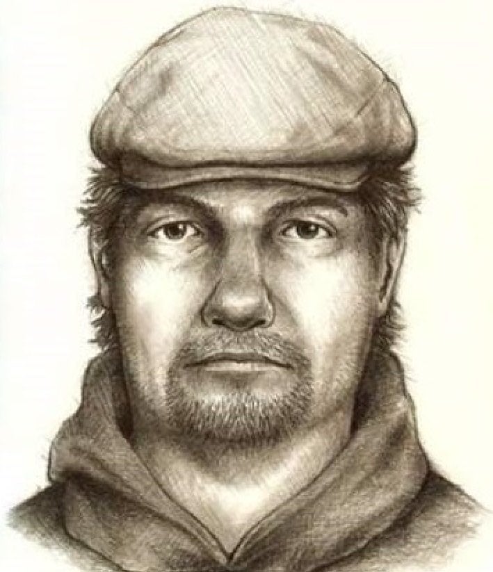 Suspect sketch released by Indiana State Police.