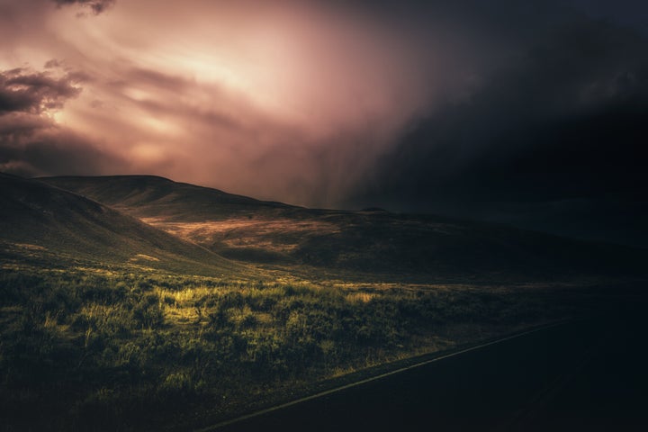 A storm rolling over Lamar Valley in NE Yellowstone