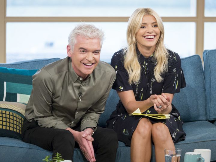 Holly with pal Phillip Schofield on 'This Morning'