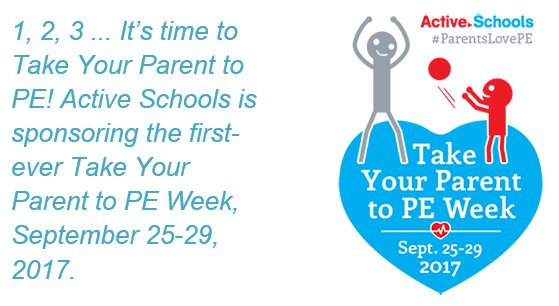 A supporter of the first-ever Take Your Parent to PE, The Voices for Healthy Kids Action Center is a project of the American Heart Association that supports the movement to help all children grow up at a healthy weight, promotes a national conversation about Physical Education, and builds a larger network of engaged advocates ready to support policy change in their communities.