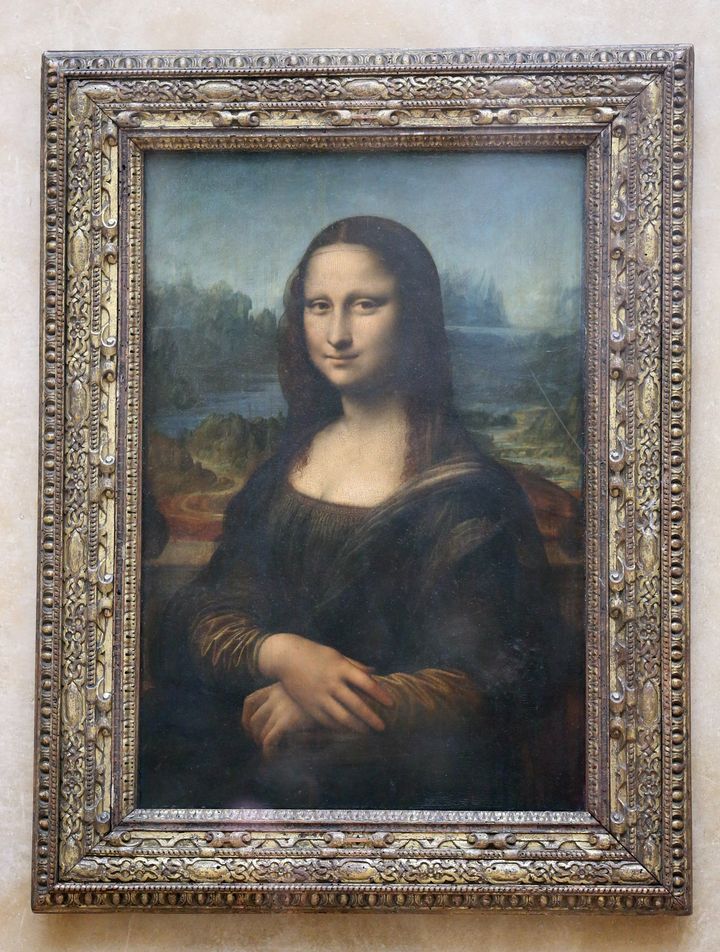 A general view of Leonardo Da Vinci's Mona Lisa at the Louvre Museum in Paris 