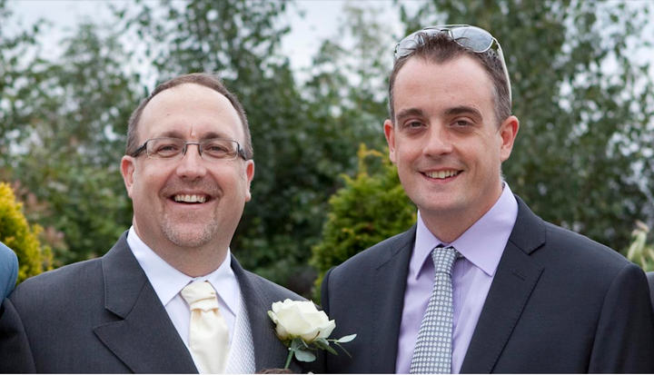 Scott Casson-Rennie (R) and his husband Tristan.