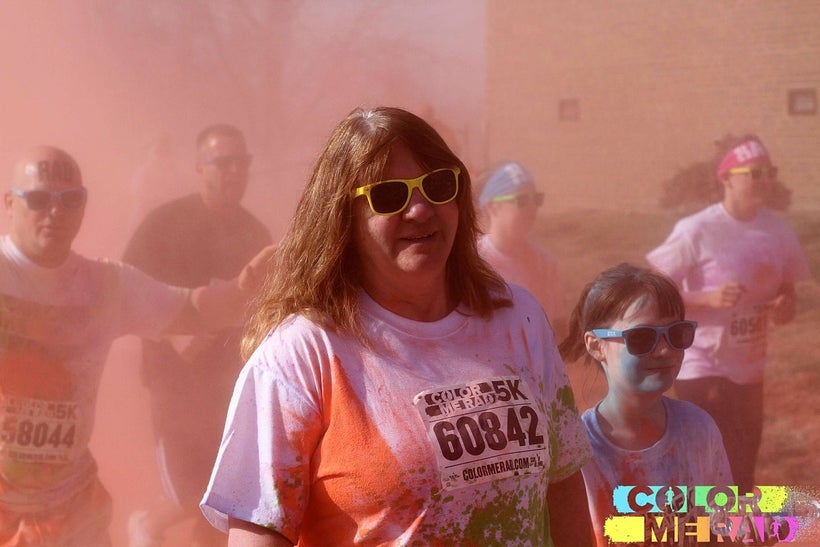 My first 5K with my daughter by my side, encouraging me “you just have to finish”.