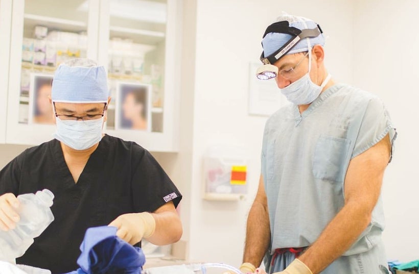 <strong>Dr. Diamond during Reconstructive Surgery</strong>