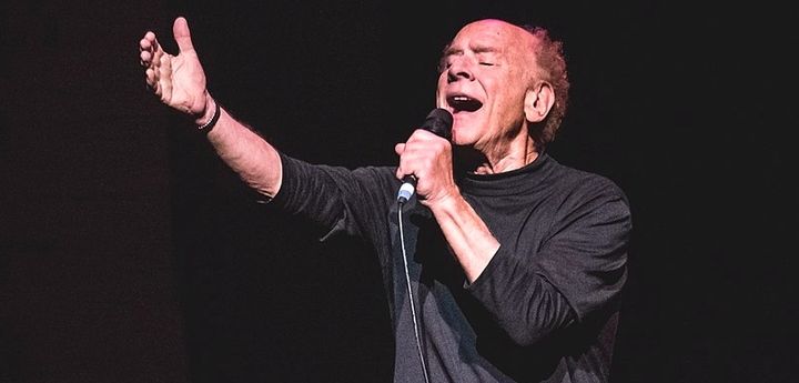 Art Garfunkel performing in the London Palladium in July 2017.