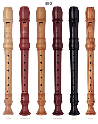 Wooden Moeck recorders - maple, boxwood, pear www.boite-a-musique.ch