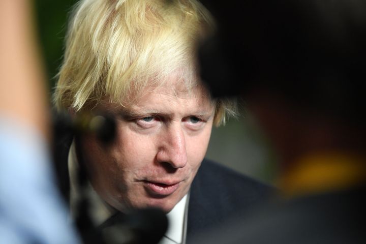 Foreign Secretary Boris Johnson following a speech by Prime Minister Theresa May in Florence, Italy