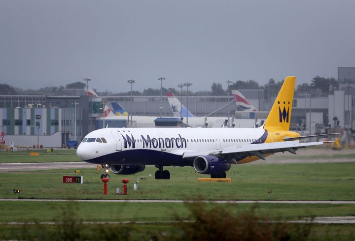 Monarch passengers left 'in tears' at airport after airline goes into administration.