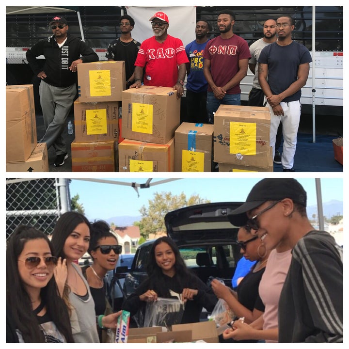 <p>Kappa Alpha Psi sending supplies to Houston fraternity brothers and The Lost Angels Org. making Blessing Bags</p>