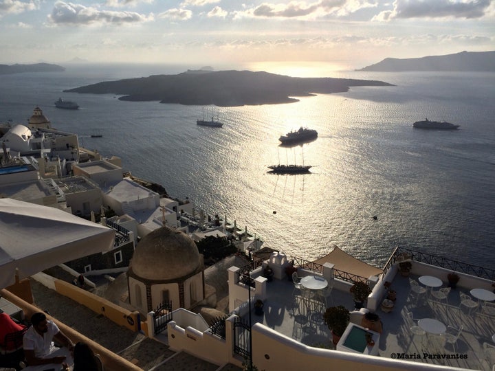 <p>The world famous island of Santorini, Greece.</p>