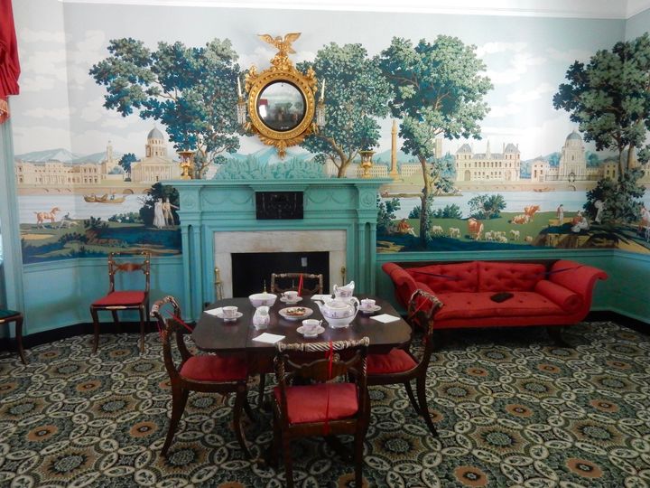 “Monuments of Paris” Mural in parlor of Point of Honor Mansion, Lynchburg VA