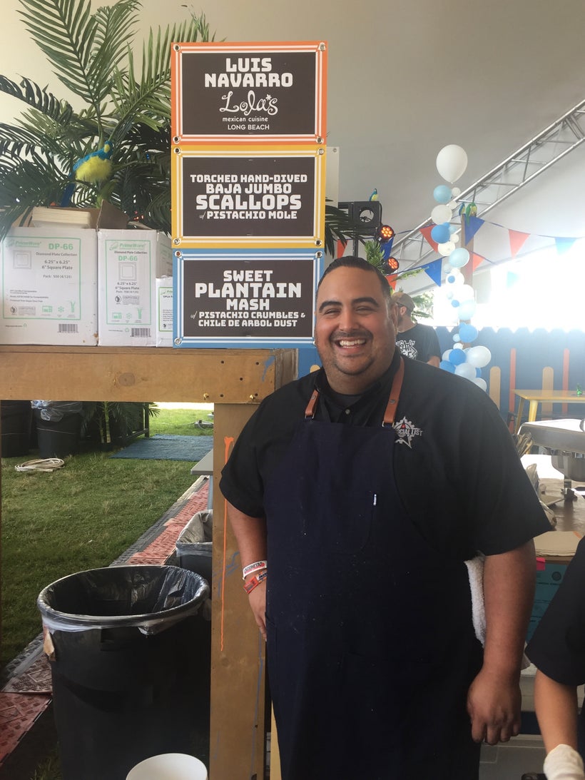 Long Beach’s Chef Luis Navarro of Lola’s served up lovely Baja jumbo scallops.