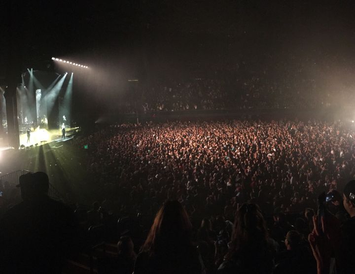The crowd at the Forum while The XX performs