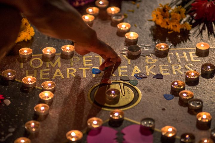 Fans have paid tribute to the music legend, including at his star on the Hollywood Walk of Fame.