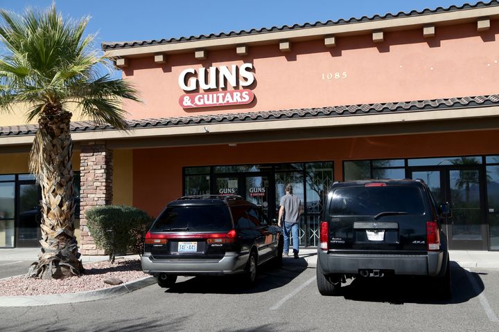 Guns & Guitars, a gun shop, where suspected Las Vegas gunman Stephen Paddock allegedly purchased firearms.