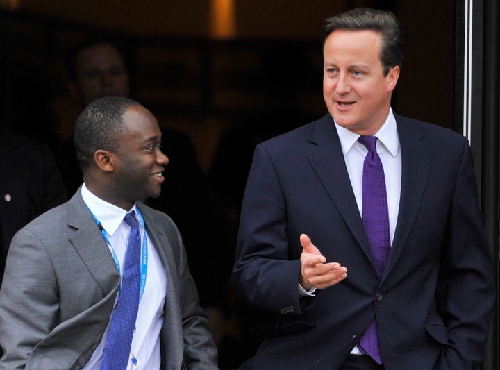 East Surrey MP Sam Gyimah with former PM David Cameron.