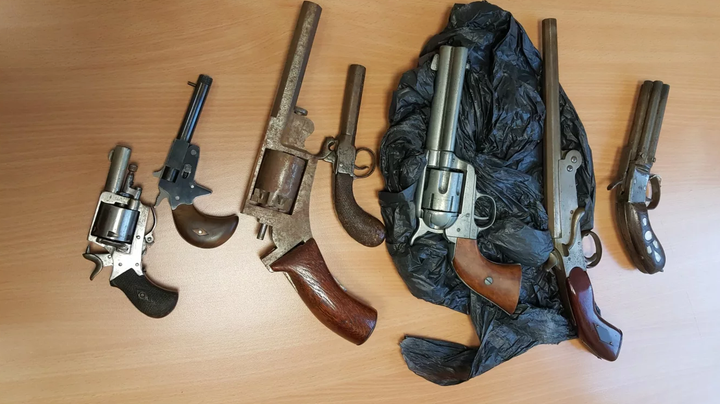 <strong> Guns handed in to the Met during the gun amnesty in February</strong>