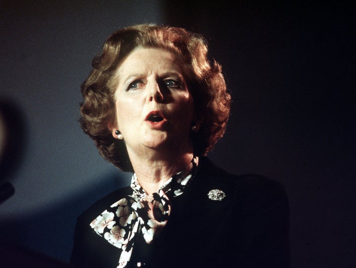 Former PM Margaret Thatcher.