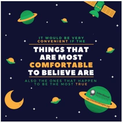 Image warning us that comfortable beliefs aren’t always true (Created by Isabelle Phuong for <a rel="nofollow" href="http://i