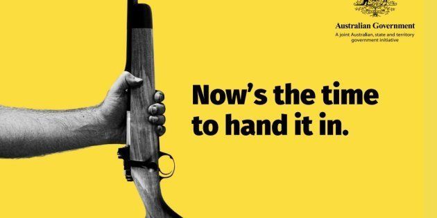 An Australian government advert for the gun amnesty which finished on September 30