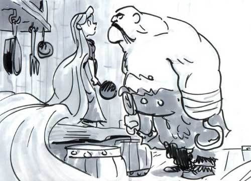<p>Story sketch that Paul Briggs did for Disney’s “Tangled.”</p>