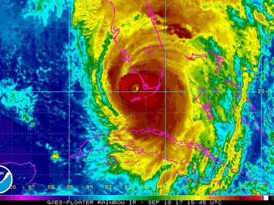  Hurricane Irma off Florida’s coast Sunday, Sept. 10, 2017 (Photo: NOAA)