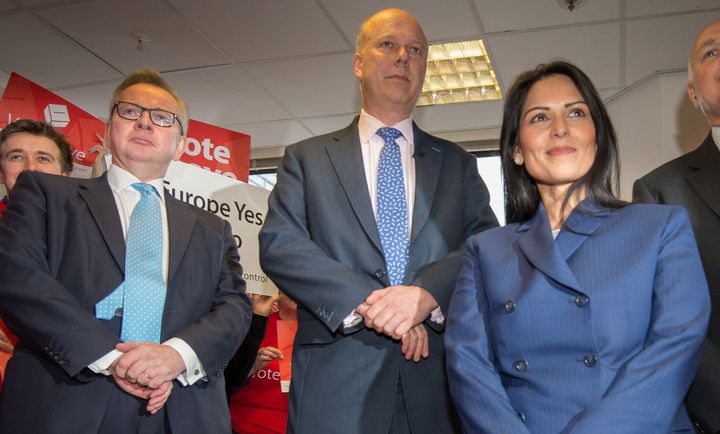 High-profile Brexiteers (l-r) Michael Gove, Chris Grayling and Priti Patel 