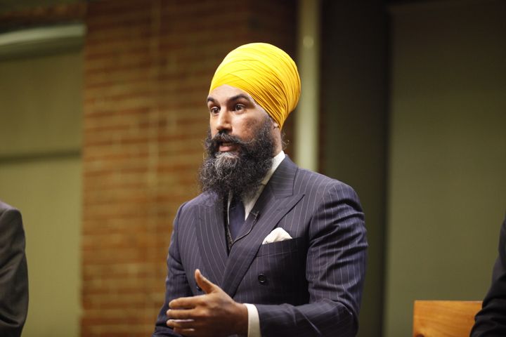 Jagmeet Singh speaks during an NDP leadership debate on Sept. 27, 2017.