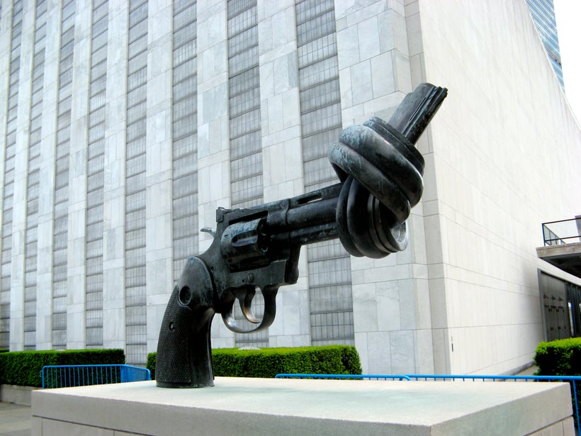 Monument to Non-Violence at the united Nations