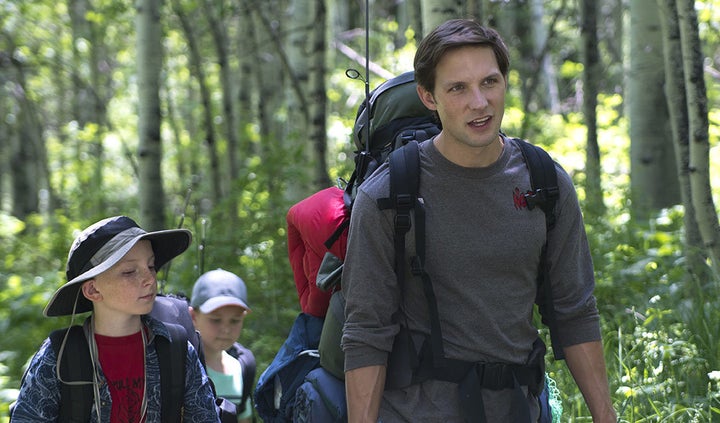 <p>Michael Cassidy (right) playing Mitch Davis and Enoch Ellis playing Clark LaCouture in a scene from <em>The Stray</em>.</p>