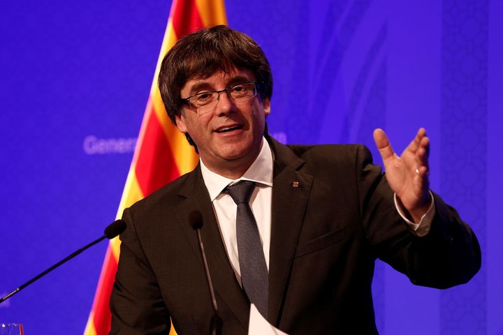 Catalonia’s leader, Carles Puigdemont, said his government would 'act at the end of this week or the beginning of next' to secure independence from Spain