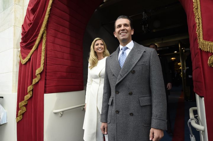 Ivanka and Donald Trump, Jr. arrive for the Presidential Inauguration of Trump at the U.S. Capitol in Washington, D.C., U.S., January 20, 2017.