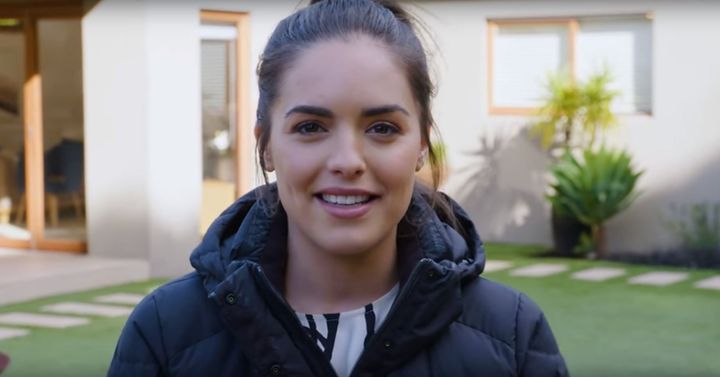 Olympia Valance often wears a puffa jacket during filming for 'Neighbours'