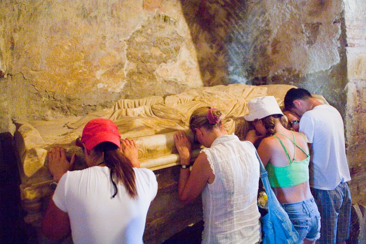 The church, located in the town of Demre, previously known as Myra, is said to have been the original resting place of the famous saint.