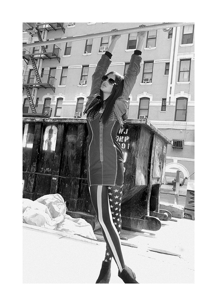 <strong>Stand up, stand tall in some athleisure wear</strong>. Axelle is wearing <strong>Chanel</strong> aviator sunglasses.