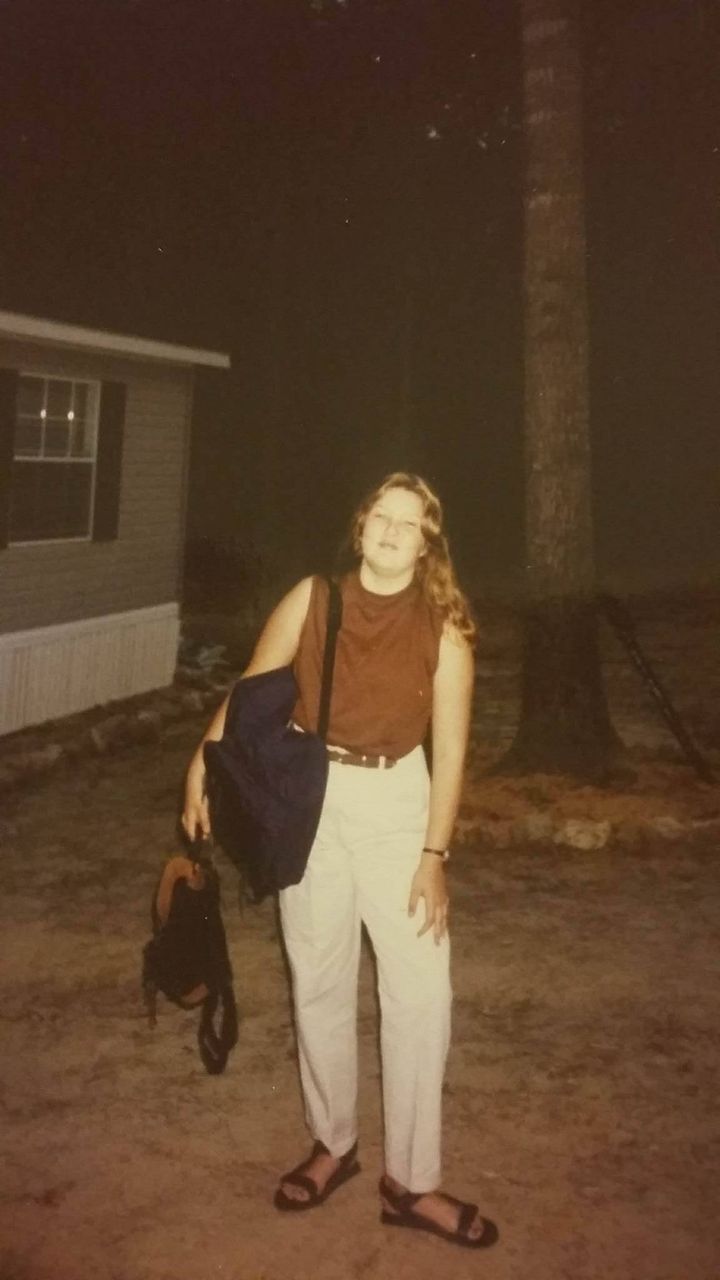 My first day of middle school as a student, though I was dressed more like a teacher.