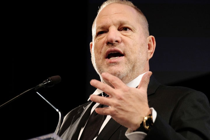 Harvey Weinstein speaks in New York City on May 4, 2017.