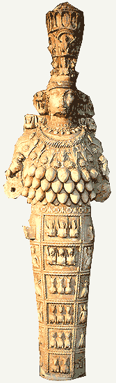 <p>The statue of the goddess Artemis, here representing fertility. </p>