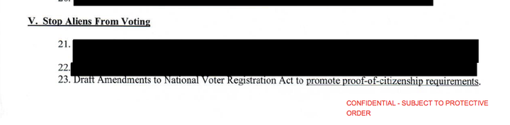 Kris Kobach brought a memo to President Donald Trump last year that suggested amending federal voting law to promote proof-of-citizenship requirements.