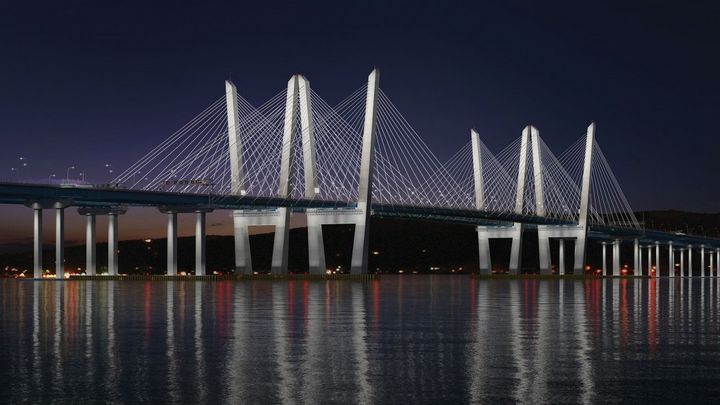 Rendering of the new NY Bridge at night