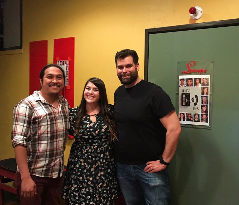 Playwright David Armstrong, director Joan Marie Hurwit, and producer Ben Goldberg. David and Joan have partnered on projects