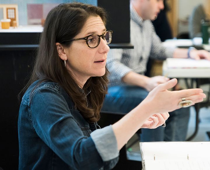 Director Anne Kauffman in rehearsal for Marvin’s Room