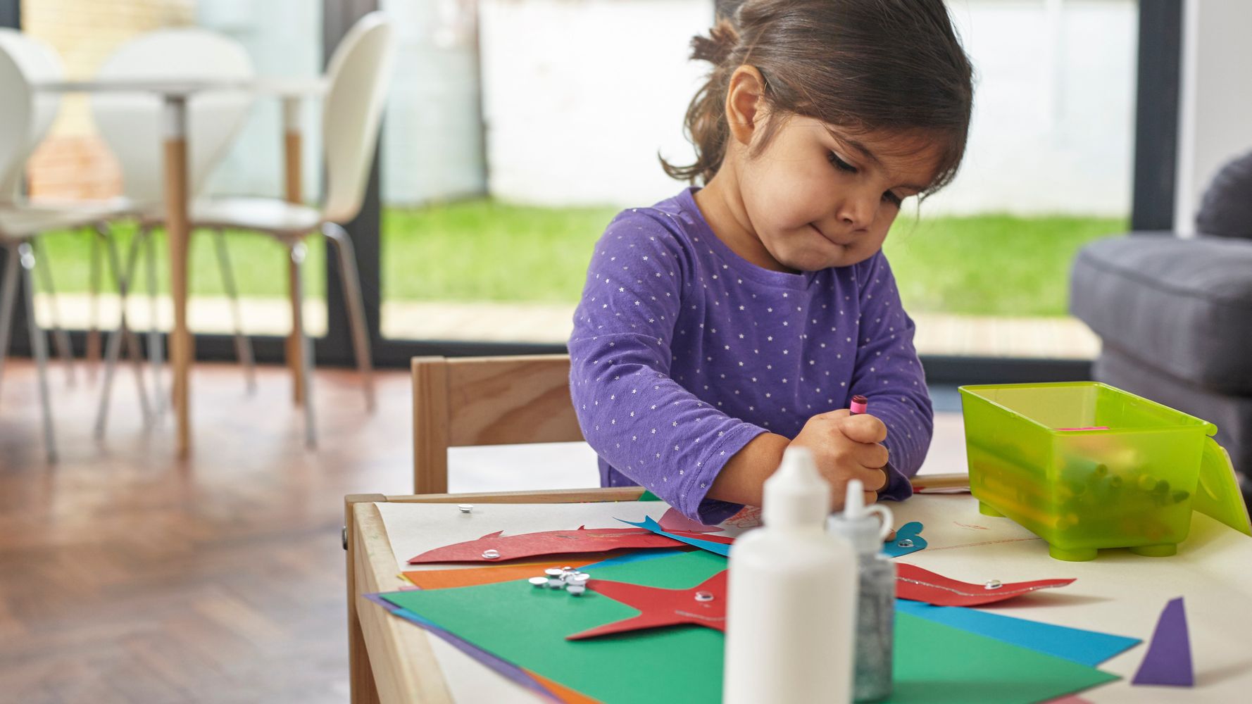 Oil Pastel Winter Tree Art Project for Kids - Buggy and Buddy