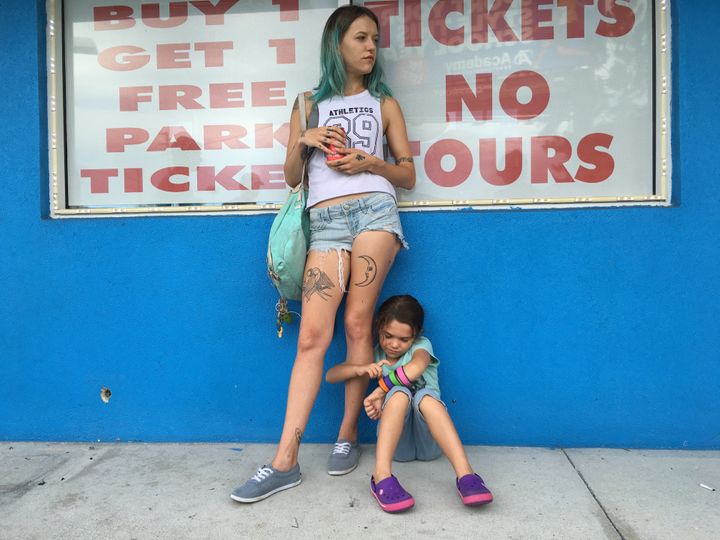 Bria Vinaite and Brooklynn Prince star in "The Florida Project."