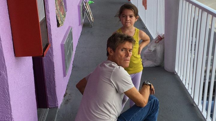 Willem Dafoe and Brooklynn Prince star in "The Florida Project."