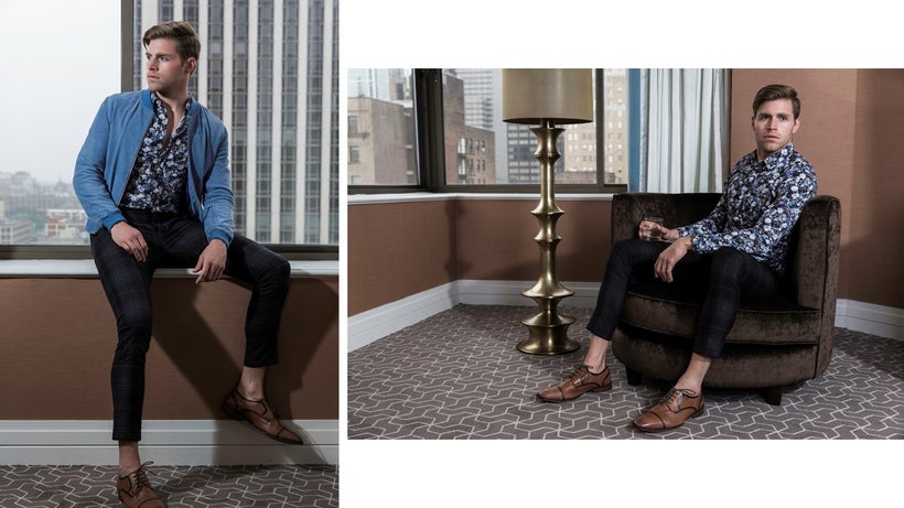 Daniel Vanderslice is wearing Stephen F, Top Man, and Banana Republic