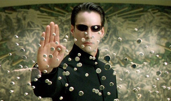 Neo stopping bullets; The Matrix