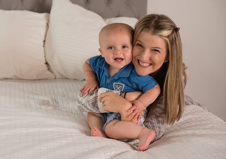 Jennifer Panattoni holds Nathan, her baby boy.