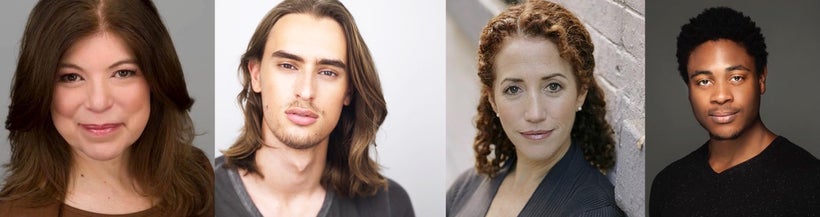 Actors Carol Beaugard, Daniel Kreizberg, Annie Meisels and Myles Phillips who appear with Orchestra Moderne NYC at Carnegie H